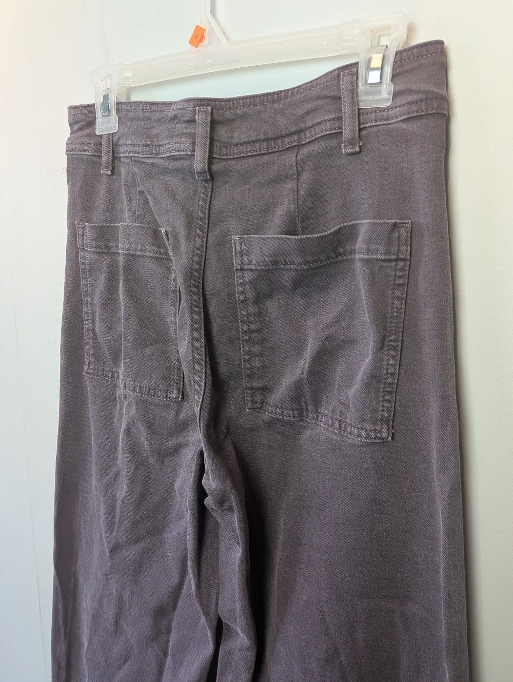 ZARA Marine Flare High Waist Women Pants Purple Plume Color Size 6 - Picture 5 of 11